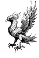 phenix crying tattoo design idea