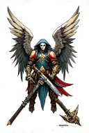 Warhammer 40k Dark Angels tattoo design idea