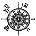 11:11 roman numerals tattoo design idea