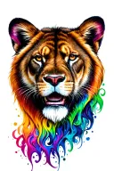 Brown Pride colorful tattoo design idea