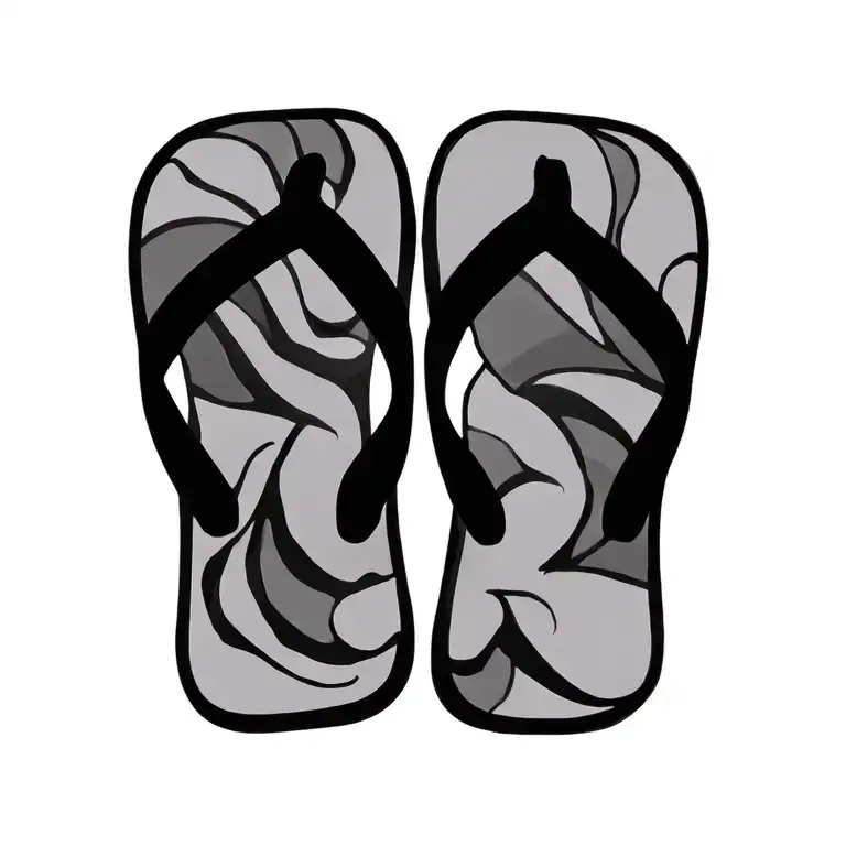 flip flops tattoo design idea