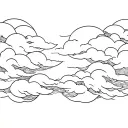 japanese clouds blessed tattoo design idea