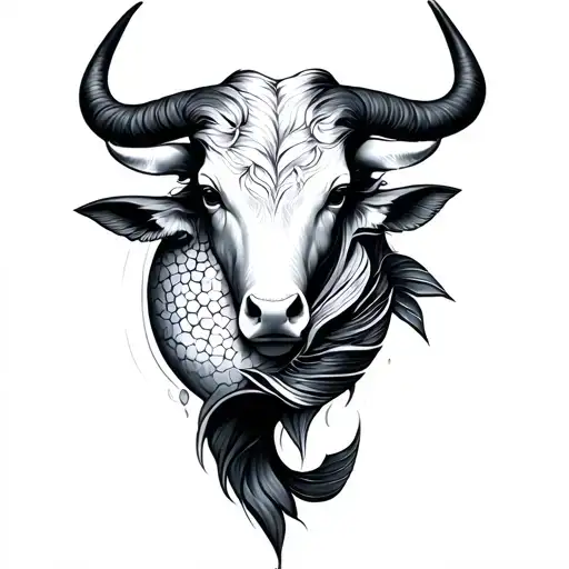 Taurus And Pisces tattoo design idea