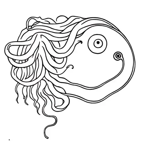 MEDUSA AND SEMICOLON tattoo design idea