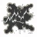 a crashing stock market graph transformed into a heartbeat line tattoo design idea