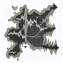 a crashing stock market graph transformed into a heartbeat line tattoo design idea