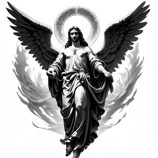 Angel michael archangel tattoo design idea