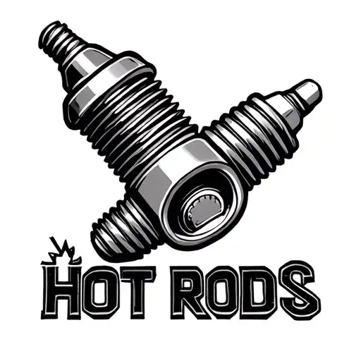hot rods spark plugs nitrous tattoo design idea