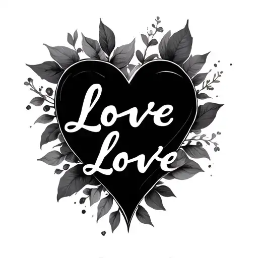 love written tattoo design idea