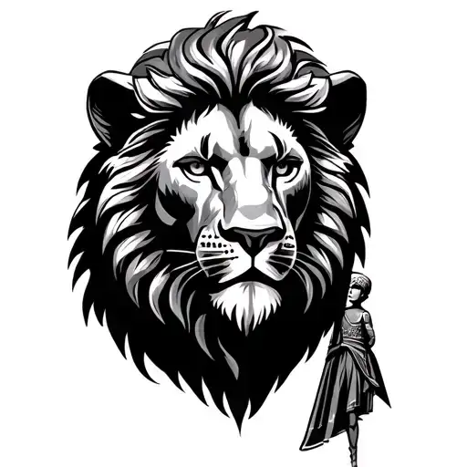 The tattoo would be for my inner forearm of a lion with a Greek solider in front of it. But I want the soldiers armour t tattoo design idea