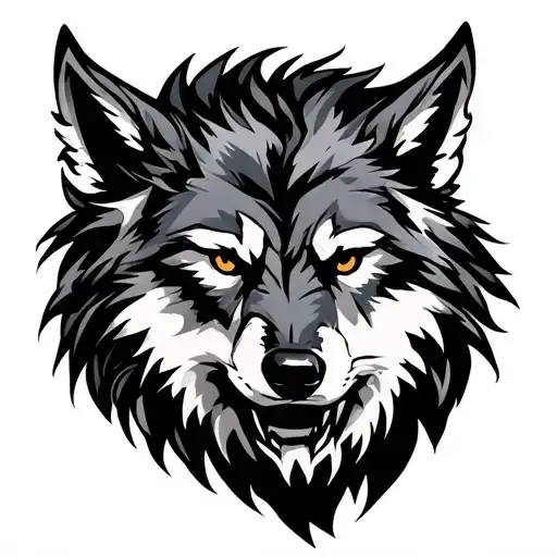 fenrir viking norse wolf tattoo design idea