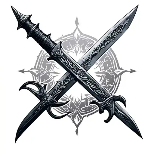 Witcher Swords tattoo design idea