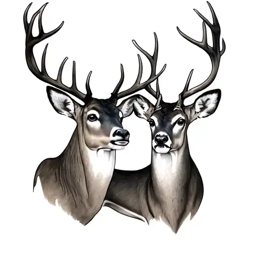 Buck And Doe tattoo design idea