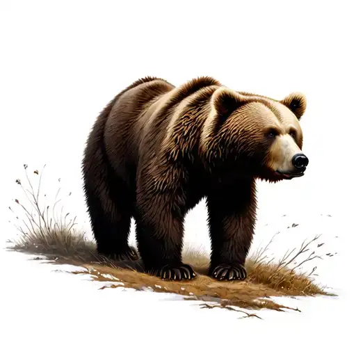 bears, shadow, human appearance, children, son, daughter, forest, Slavic symbols tattoo design idea