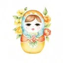 Russian nesting doll tattoo design idea