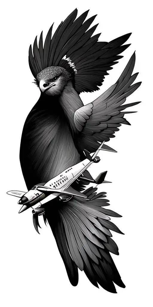 world travel aviation India to australia tattoo design idea