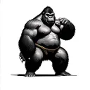 sumo gorilla tattoo design idea