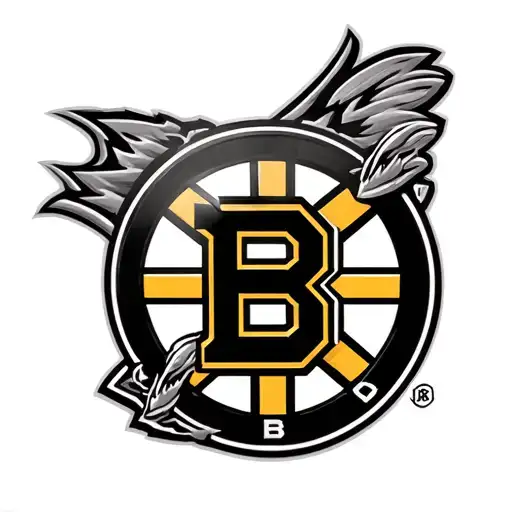 boston bruins logo 3d realistic tattoo design idea
