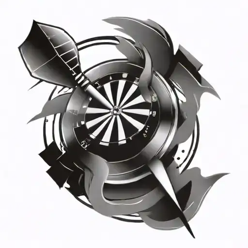 darts themed sleeve tattoo tattoo design idea