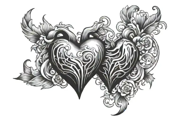 Hentai heart tattoo design idea
