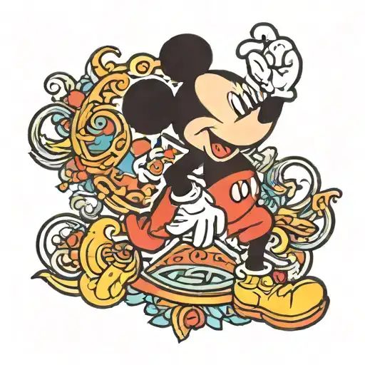 Mickey Mouse tattoo design idea