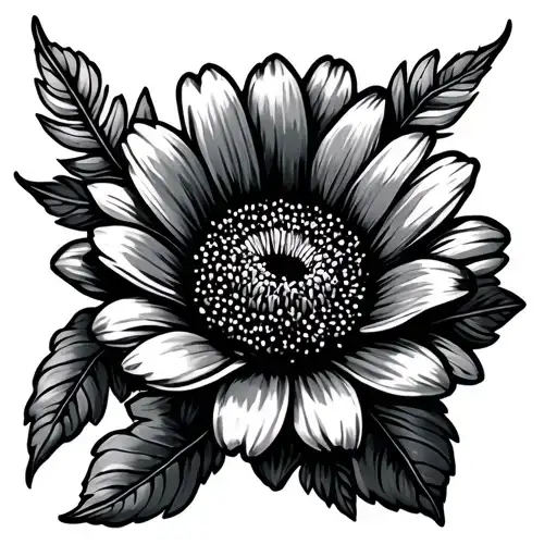 October and March birth flower tattoo design idea