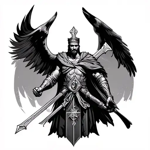 Skanderbeg to fight for the cross   tattoo design idea