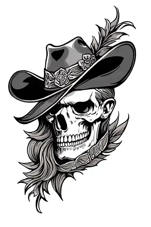 tooled leather,  western tattoo design idea