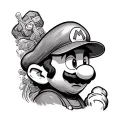Super Mario tattoo design idea