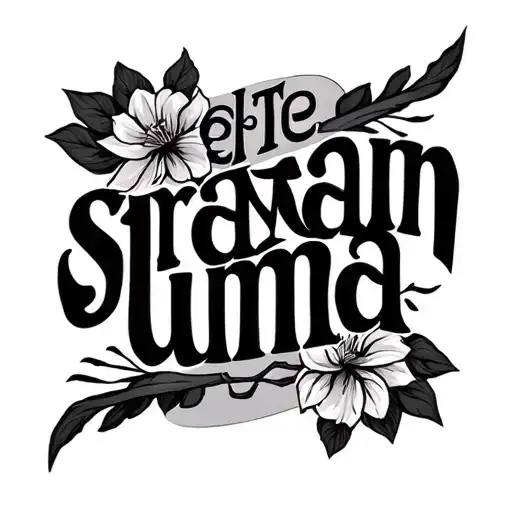 a minimalist aesthetic tattok that says "ekte sranan uma" tattoo design idea