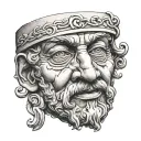 greek sad and happy face tattoo design idea