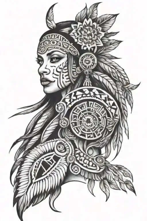 Choctaw female tattoo design idea