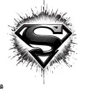 Superman Logo tattoo design idea