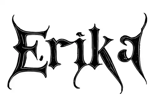 "Erika" tattoo design idea