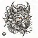 fenrir viking norse wolf tattoo design idea