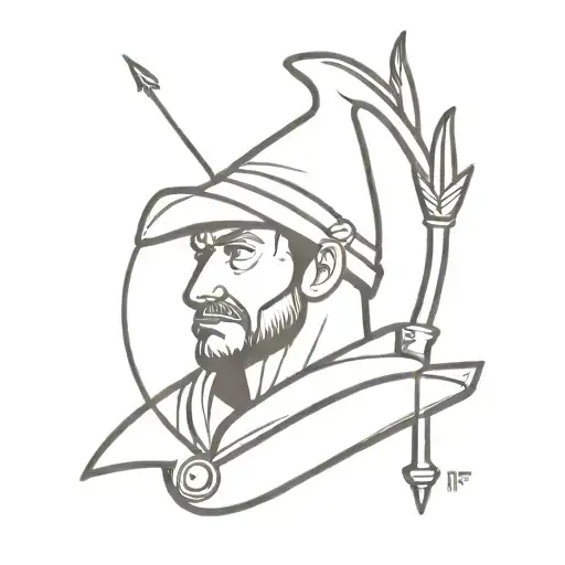 Disney's Robin Hood hat with arrow tattoo design idea