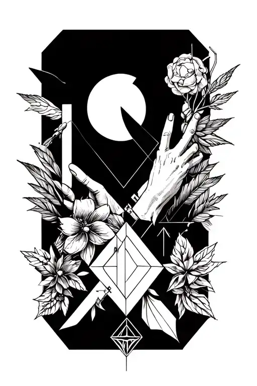 bad omens death of peace love tattoo design idea