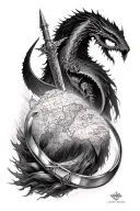 Lord of the rings sleeve featuring anduril and balrog also include map and the ring tattoo design idea