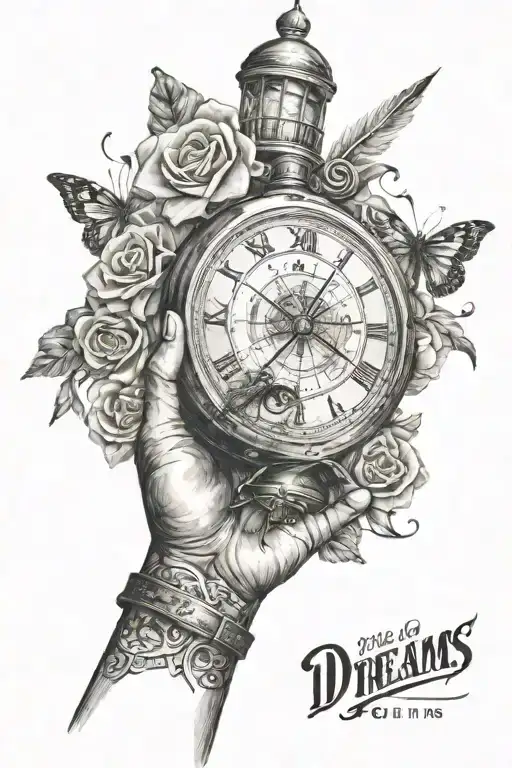 Tattoo on forearm showing one who have dreams and enjoying life,who wants to explore everything tattoo design idea