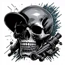welder skull tattoo design idea