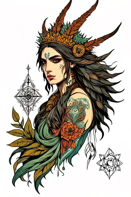 pagan druid tattoo design idea