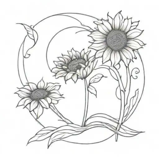 van gogh swirl sunflower tattoo tattoo design idea