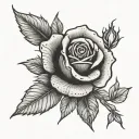 one rose with 1971 date tattoo design idea