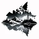 mountains, Buddhist, canada, oilfield tattoo design idea
