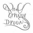 Dhruvi name unique tattoo design idea