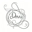 Dhruvi name unique tattoo design idea