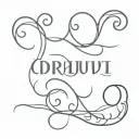 Dhruvi name unique tattoo design idea