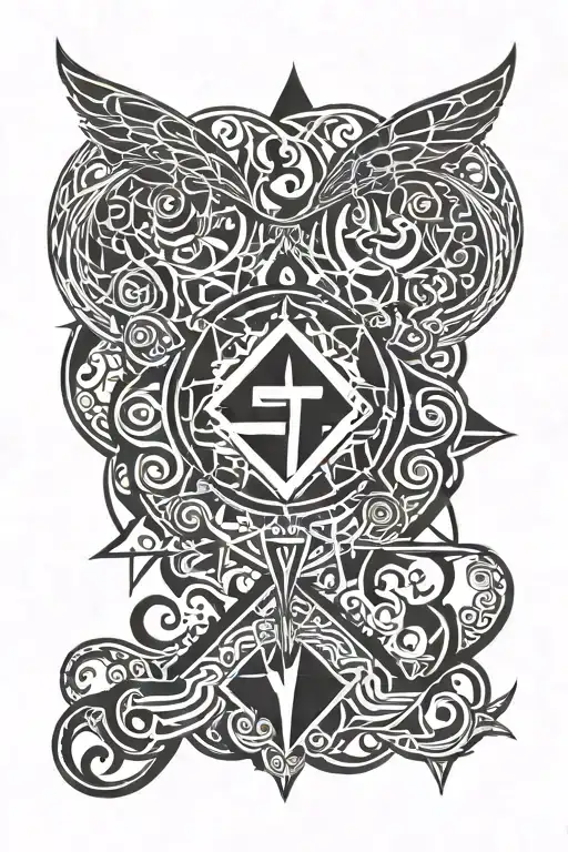 lucifer, heaven , 777, fuck love, tattoo design idea