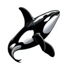 orca jumping tattoo design idea