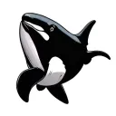 orca jumping tattoo design idea